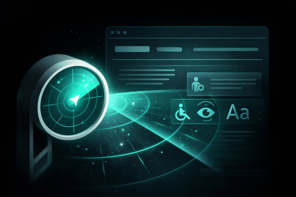 Illustration representing accessibility auditing