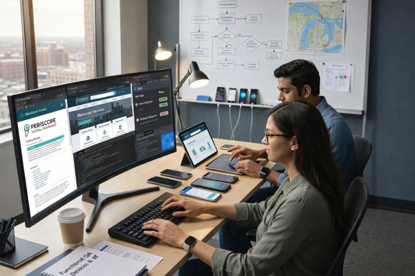 QA tester validating a web application across devices